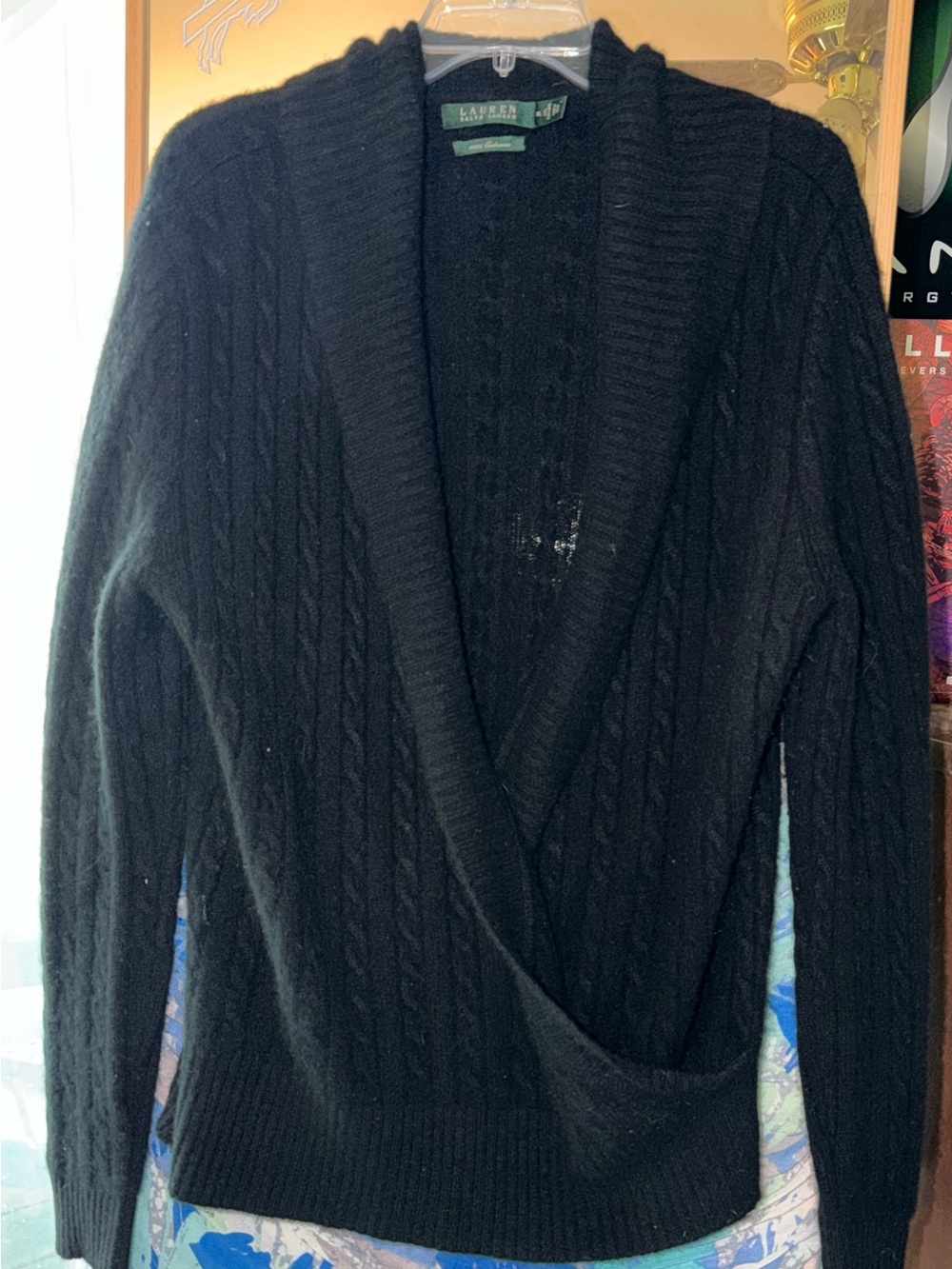 Lauren Ralph Lauren Black Cashmere Sweater - XL
